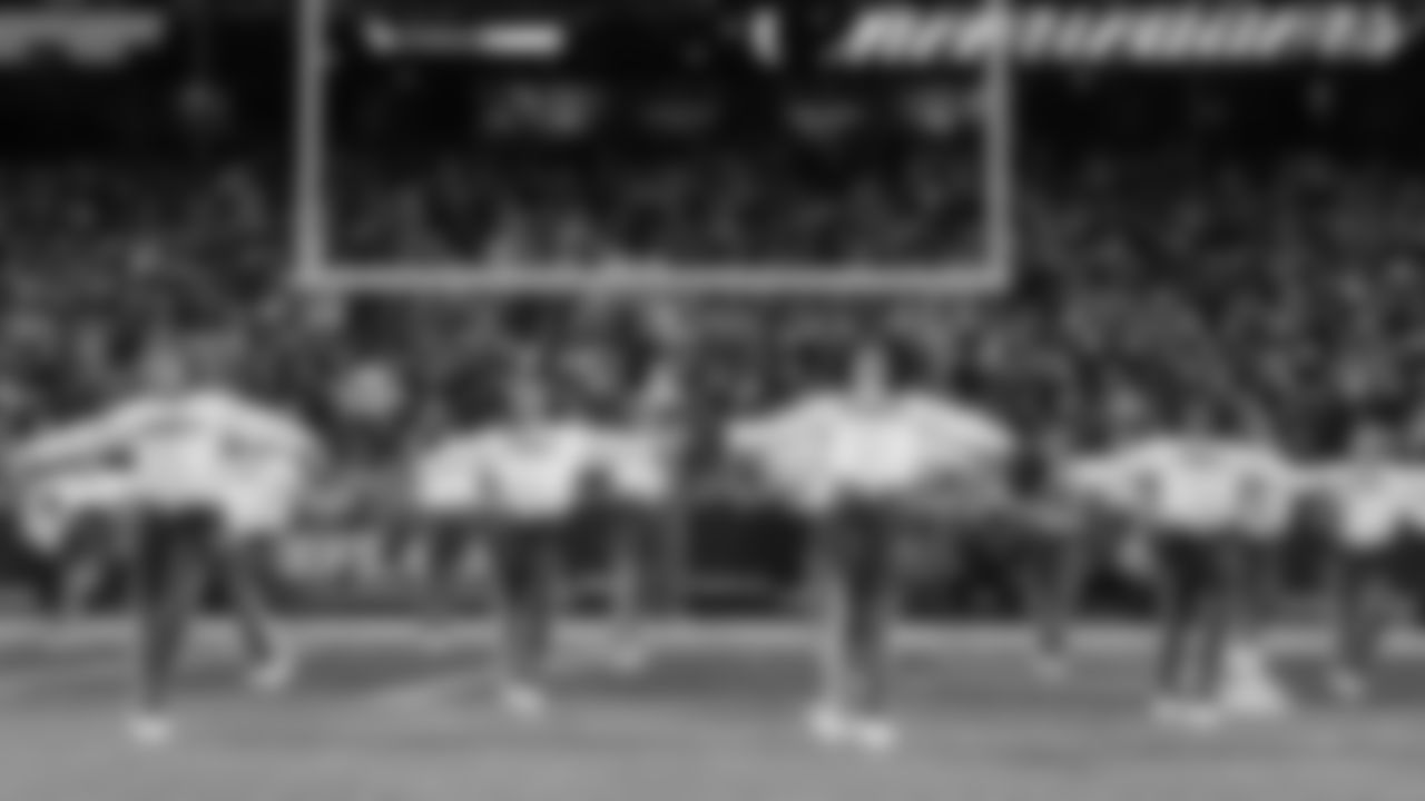 Kansas City Chiefs Cheerleaders perform during a week 14 NFL Football game against the Houston Texans on Sunday, December 7, 2025 in Kansas City, MO.