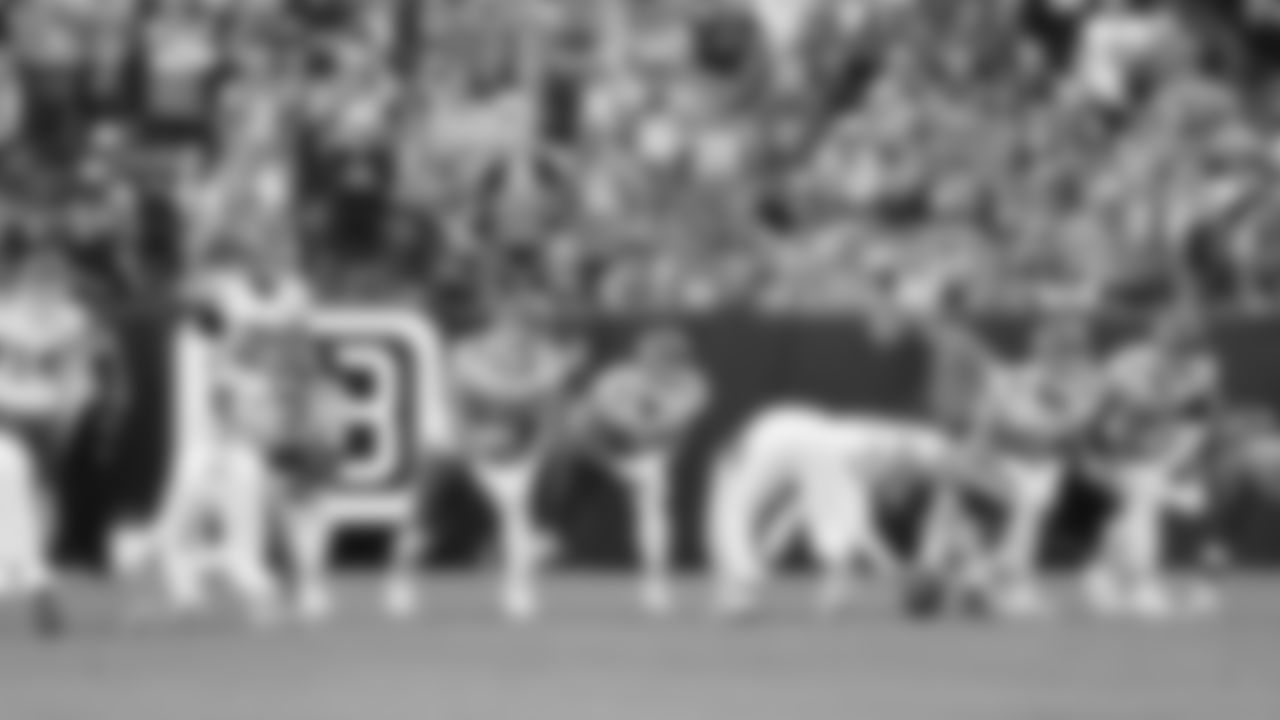 Kansas City Chiefs long snapper James Winchester (41) prepares to snap the ball to punter Matt Araiza (14) during a week 11 NFL Football game against the Denver Broncos on Sunday, November 16, 2025 in Denver, Colorado.