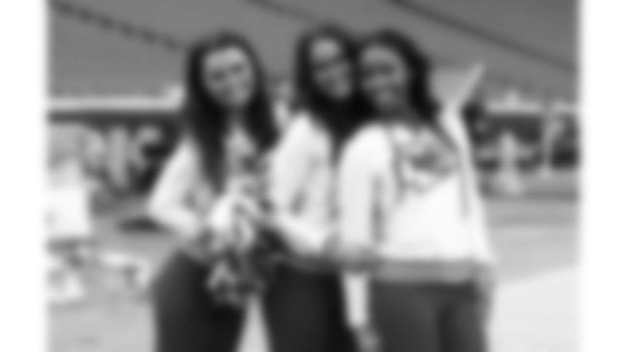 The Kansas City Chiefs Cheerleaders and Entertainment teams prior to a week 17 NFL Football game against the Denver Broncos on December 25, 2025 in Kansas City, MO.