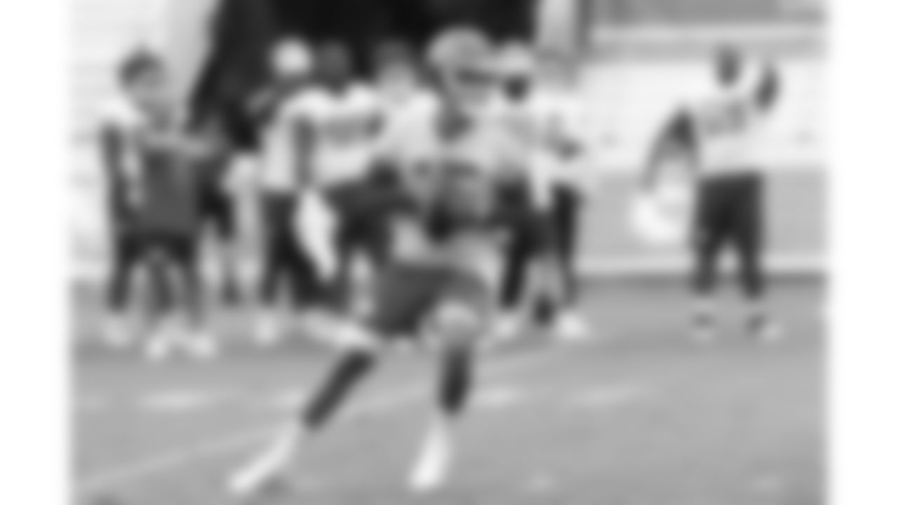 Kansas City Chiefs quarterback Patrick Mahomes (15) on the field during training camp on day 4 of practice Friday, July 25, 2025.
