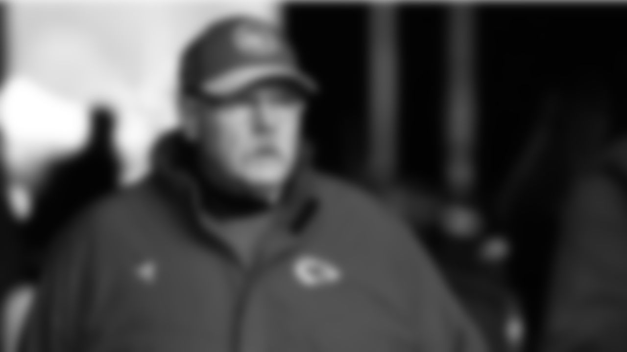 Kansas City Chiefs Head Coach Andy Reid prior to the regular season Week 15 NFL Football Game in Foxborough, MA on Sunday, December 17, 2023.