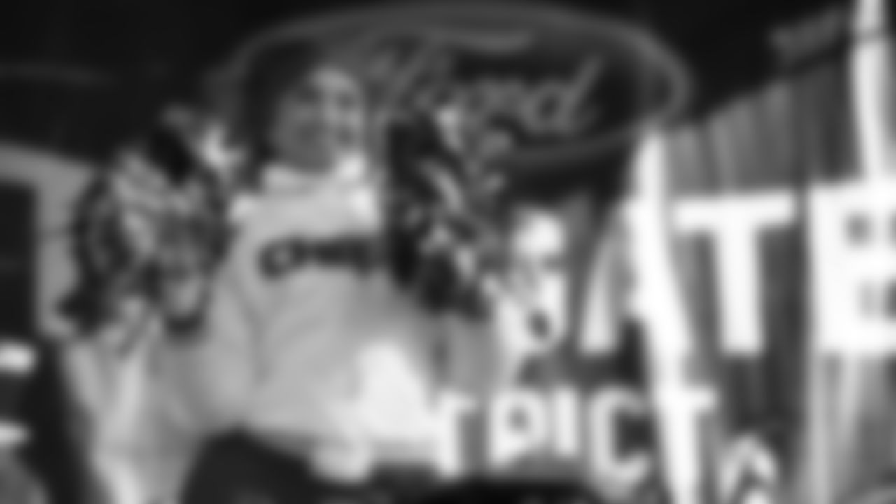 Kansas City Chiefs Cheerleaders perform at the Ford Tailgate District prior to a week 15 NFL Football game against the Los Angeles Chargers on Sunday, December 14, 2025 in Kansas City, MO.