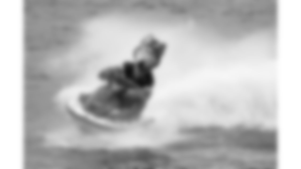 KC Wolf rides a jet ski, July 9, 2021.