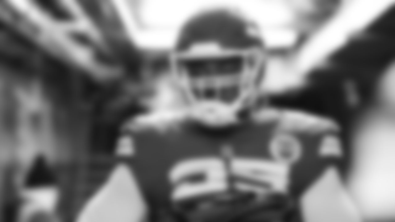 Kansas City Chiefs defensive tackle Chris Jones (95) in the tunnel prior to an NFL week 15 matchup against the Los Angeles Chargers, Sunday December 14, 2025.