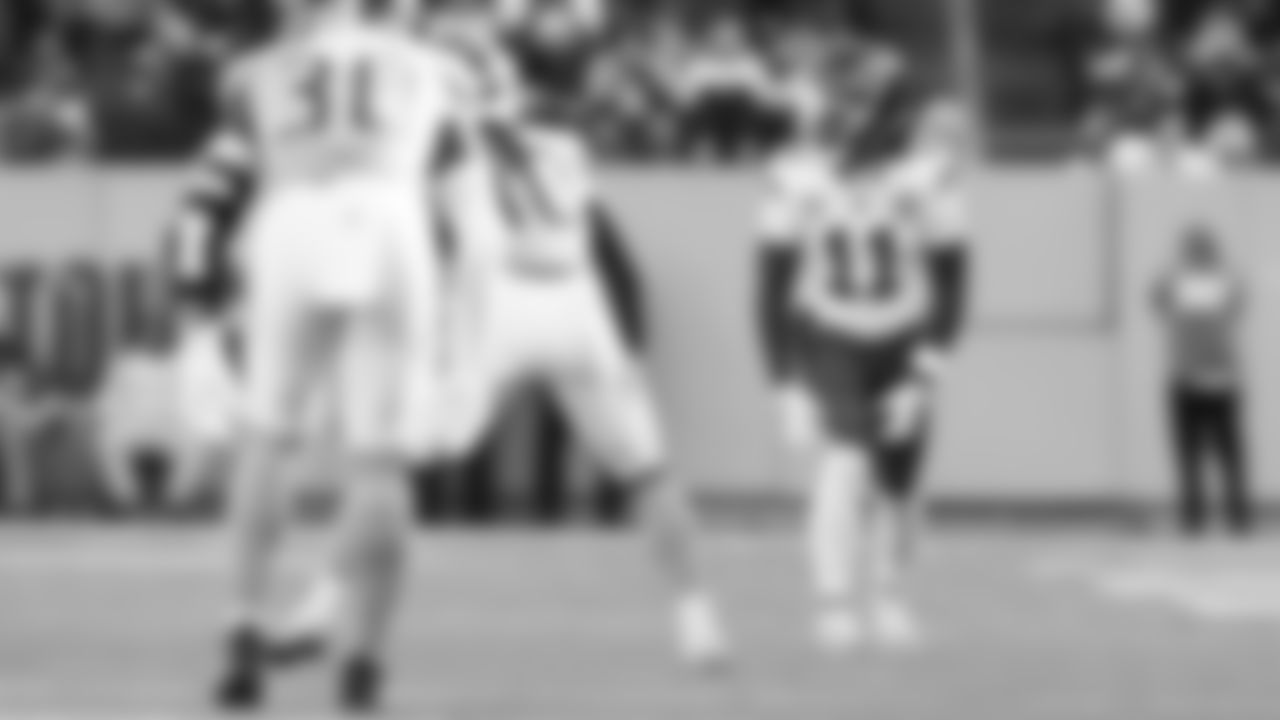 Kansas City Chiefs wide receiver Jalen Royals (11) lines up during a week 16 NFL Football game against the Tennessee Titans on Sunday, December 21, 2025 in Nashville, Tennessee.