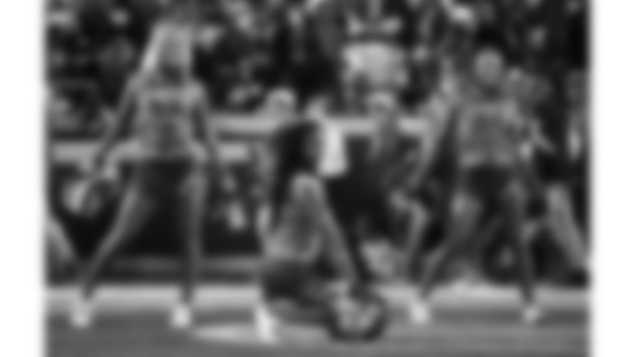 A Kansas City Chiefs Cheerleader during a week 8 NFL football game against the Washington Commanders, Monday, October 27, 2025, in Kansas City, MO.