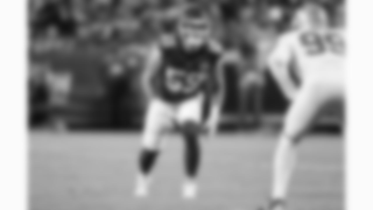 Kansas City Chiefs linebacker Cooper McDonald (59) in position during the week 6 NFL football game against the Detroit Lions, Sunday, October 12, 2025 in Kansas City, MO.