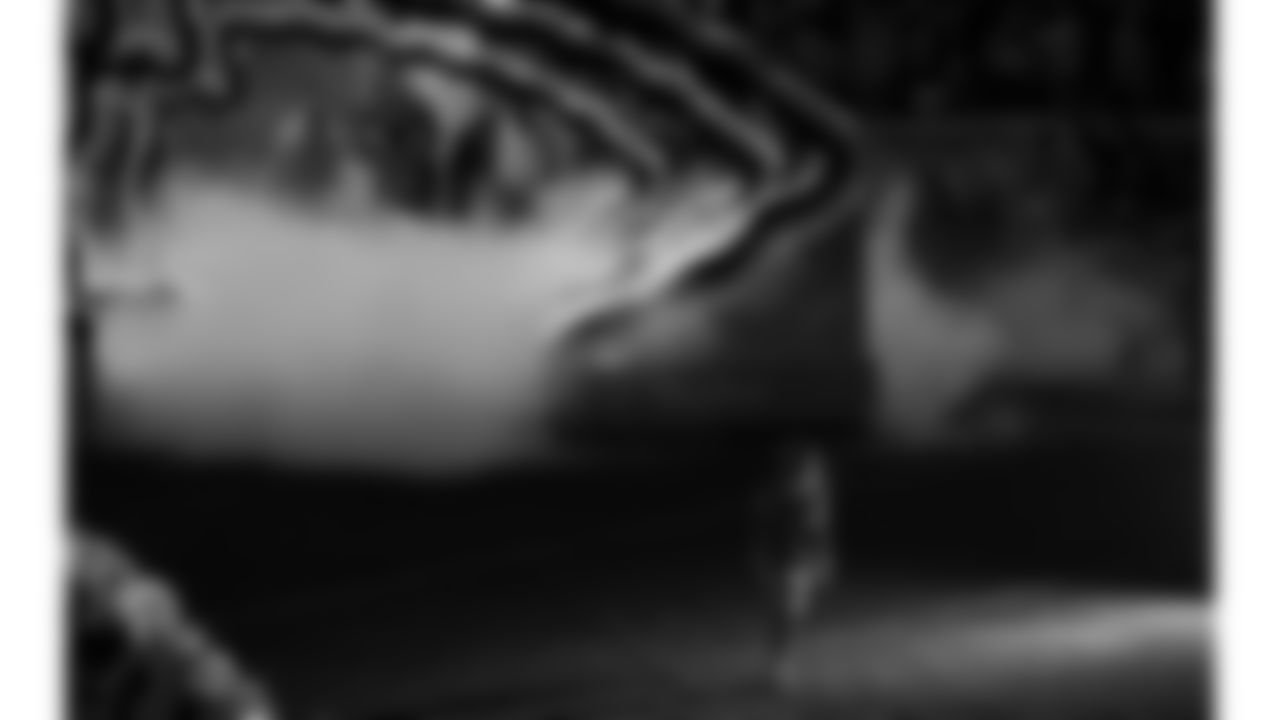 Kansas City Chiefs quarterback Patrick Mahomes (15) runs out during player introductions prior to a week 14 NFL football game against the Houston Texans, Sunday, December 7, 2025 in Kansas City, MO.