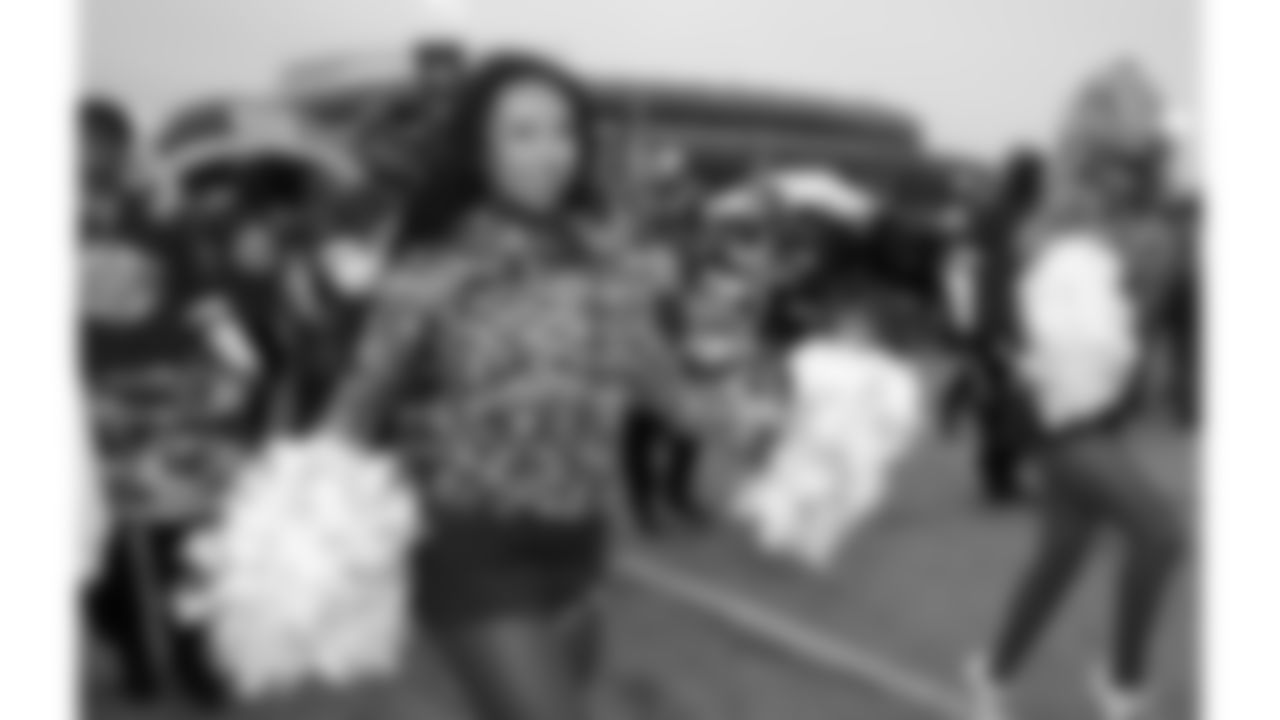 A Kansas City Chiefs Cheerleader before a week 8 NFL football game against the Washington Commanders, Monday, October 27, 2025, in Kansas City, MO.