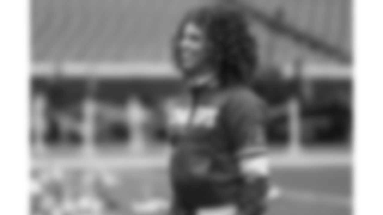 Kansas City Chiefs Cheerleaders practice on the field prior to a week 14 NFL Football game against the Houston Texans on Sunday, December 7, 2025 in Kansas City, MO.