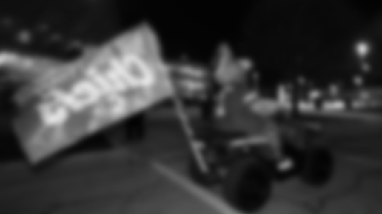 KC Wolf at the pregame parade prior to a week 14 NFL Football game against the Houston Texans on Sunday, December 7, 2025 in Kansas City, MO.