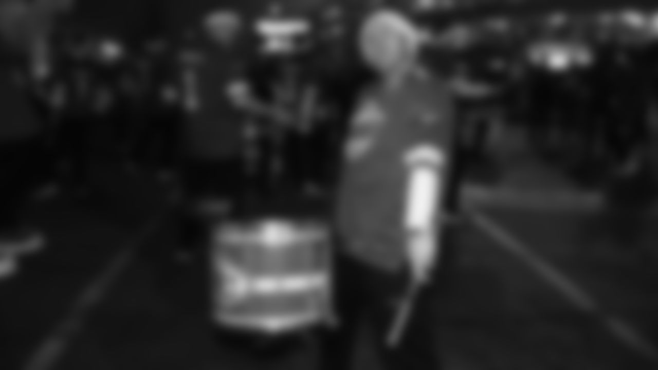 KC Rumble prior to an NFL week 17 matchup against the Denver Broncos, Thursday, December 25, 2025.