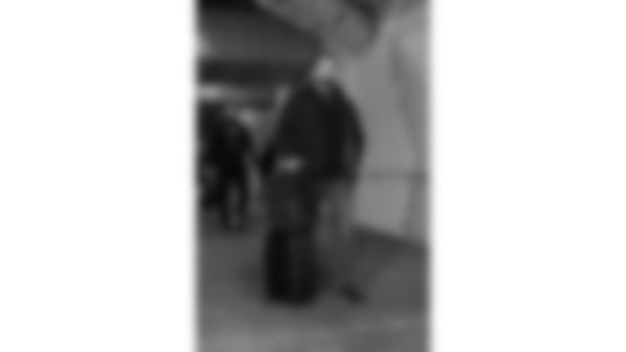 Kansas City Chiefs offensive lineman Mike Caliendo (66) arrives at Nissan Stadium prior to a week 16 NFL Football game against the Tennessee Titans on Sunday, December 21, 2025 in Nashville, Tennessee.