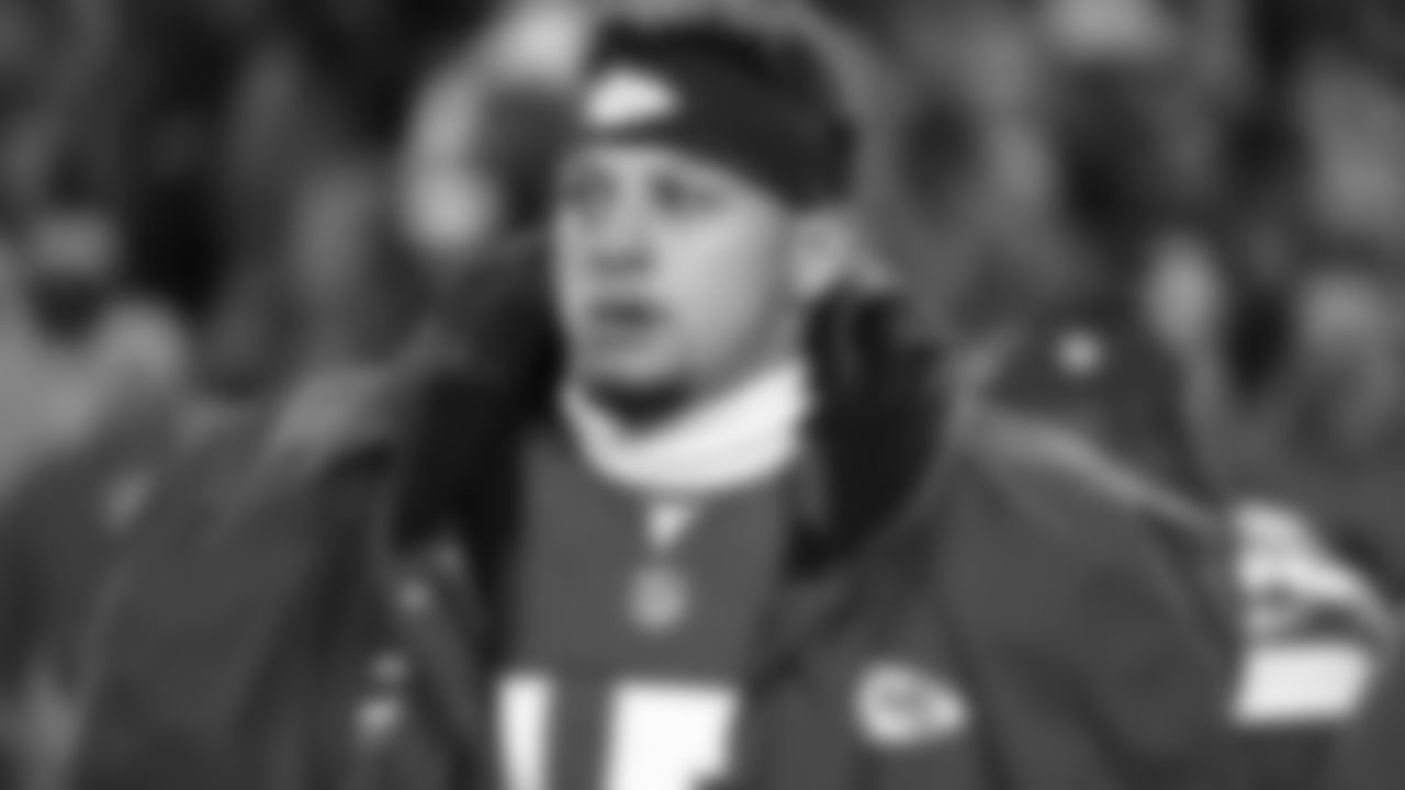 Kansas City Chiefs quarterback Patrick Mahomes (15) looks on prior to an NFL week 14 matchup against the Houston Texans, Sunday December 7, 2025.