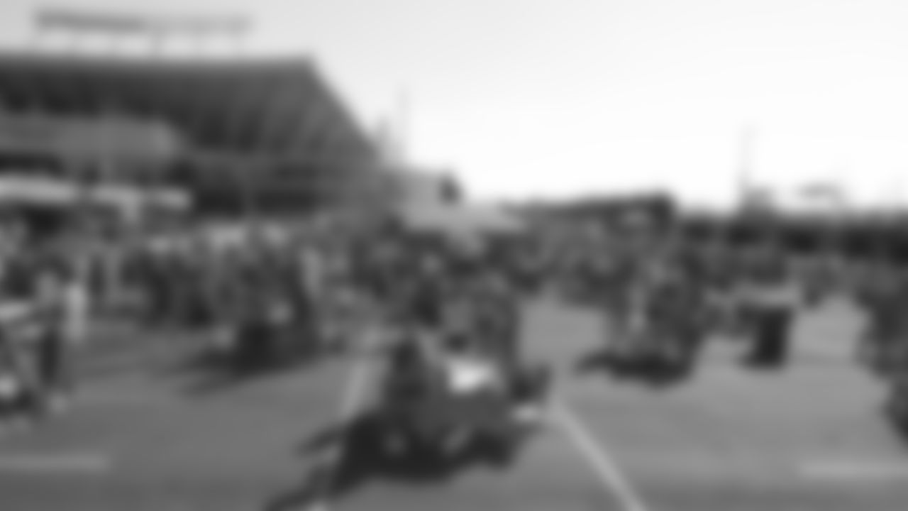 Fans in the Ford tailgate district prior to a preseason week 3 NFL football game against the Chicago Bears, Friday, August 22, 2025 in Kansas City, MO.