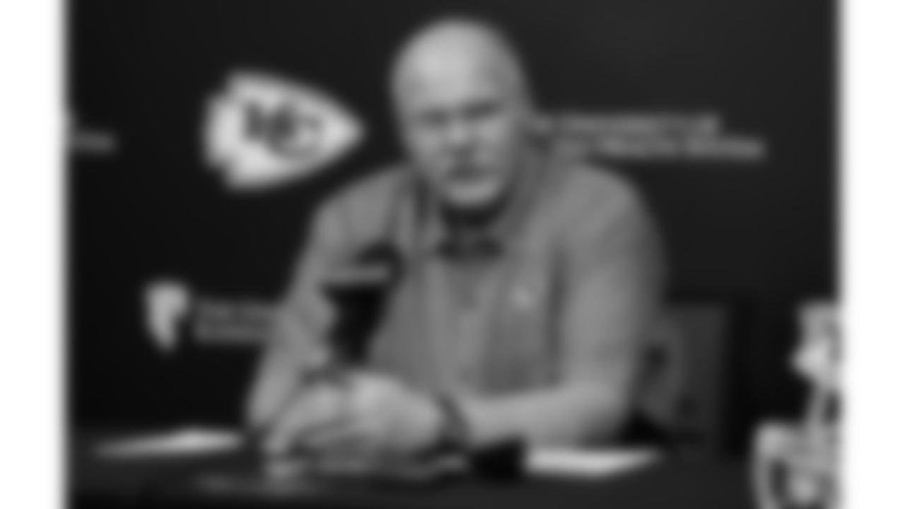 Kansas City Chiefs Head Coach Andy Reid speaks to the media following the first round of the 2025 NFL Draft on Thursday, April 24, 2025 in Kansas City, MO.