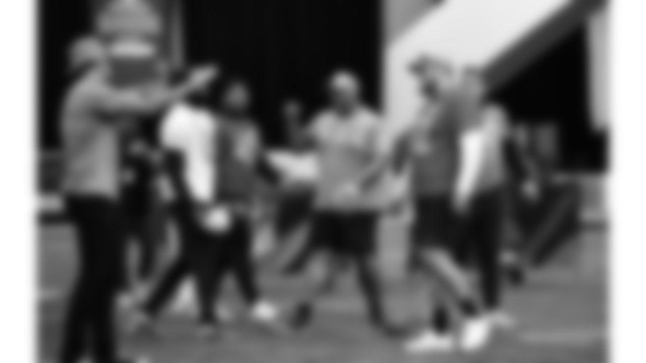 Kansas City Chiefs center Creed Humphrey (52) participates in dodge ball at the 2026 Pro Bowl opening night at the Moscone Center in San Francisco, California on Monday, February 2, 2026.