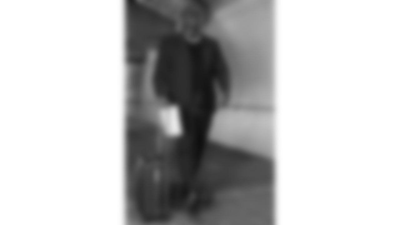 Kansas City Chiefs offensive tackle Chukwuebuka Godrick (72) arrives at Nissan Stadium prior to a week 16 NFL Football game against the Tennessee Titans on Sunday, December 21, 2025 in Nashville, Tennessee.