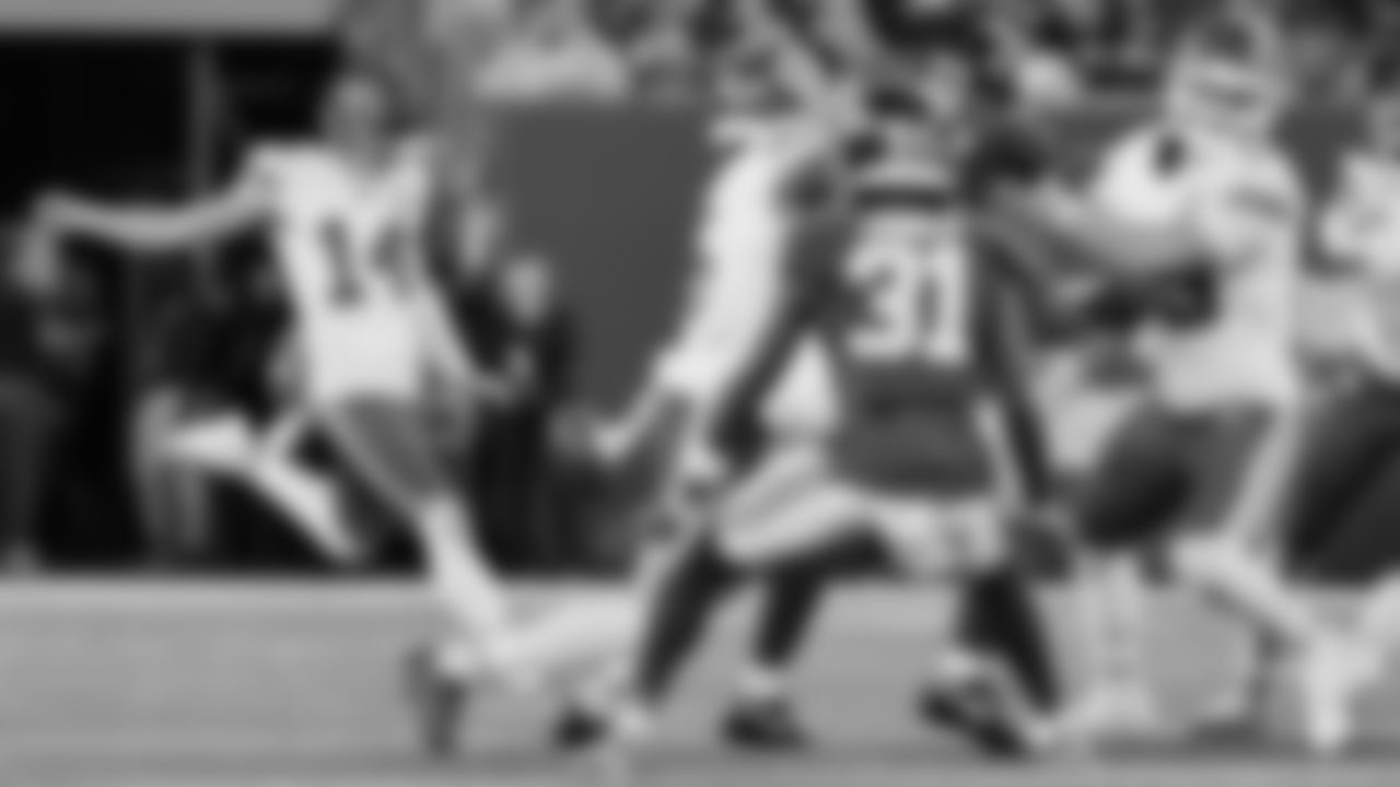 Kansas City Chiefs punter Matt Araiza (14) punts during a week 3 NFL Football game against the New York Giants on Sunday, September 21, 2025 at MetLife Stadium in East Rutherford, New Jersey.