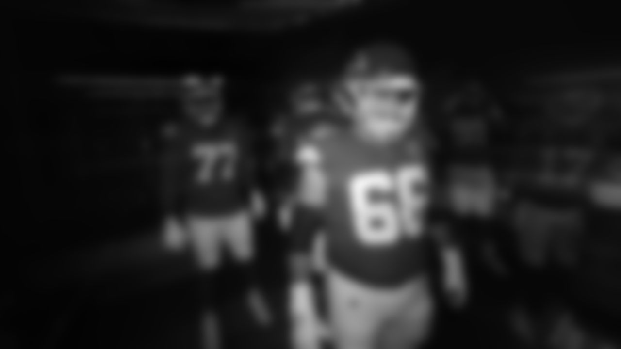 Kansas City Chiefs offensive lineman Michael Caliendo (66) in the tunnel prior to a week 7 NFL Football game against the Las Vegas Raiders on Sunday, October 19, 2025 in Kansas City, MO.