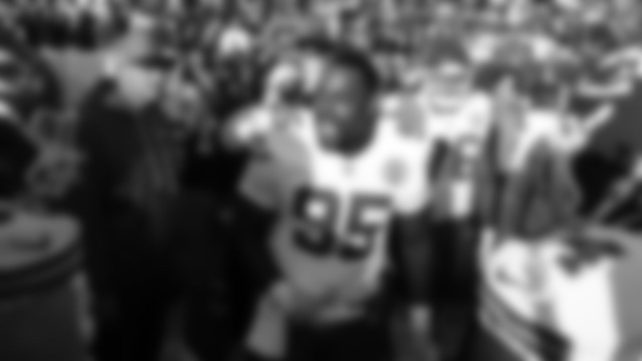 Kansas City Chiefs defensive tackle Chris Jones (95) prior to a week 9 NFL football game against the Buffalo Bills, Sunday, November 2, 2025 in Buffalo, NY