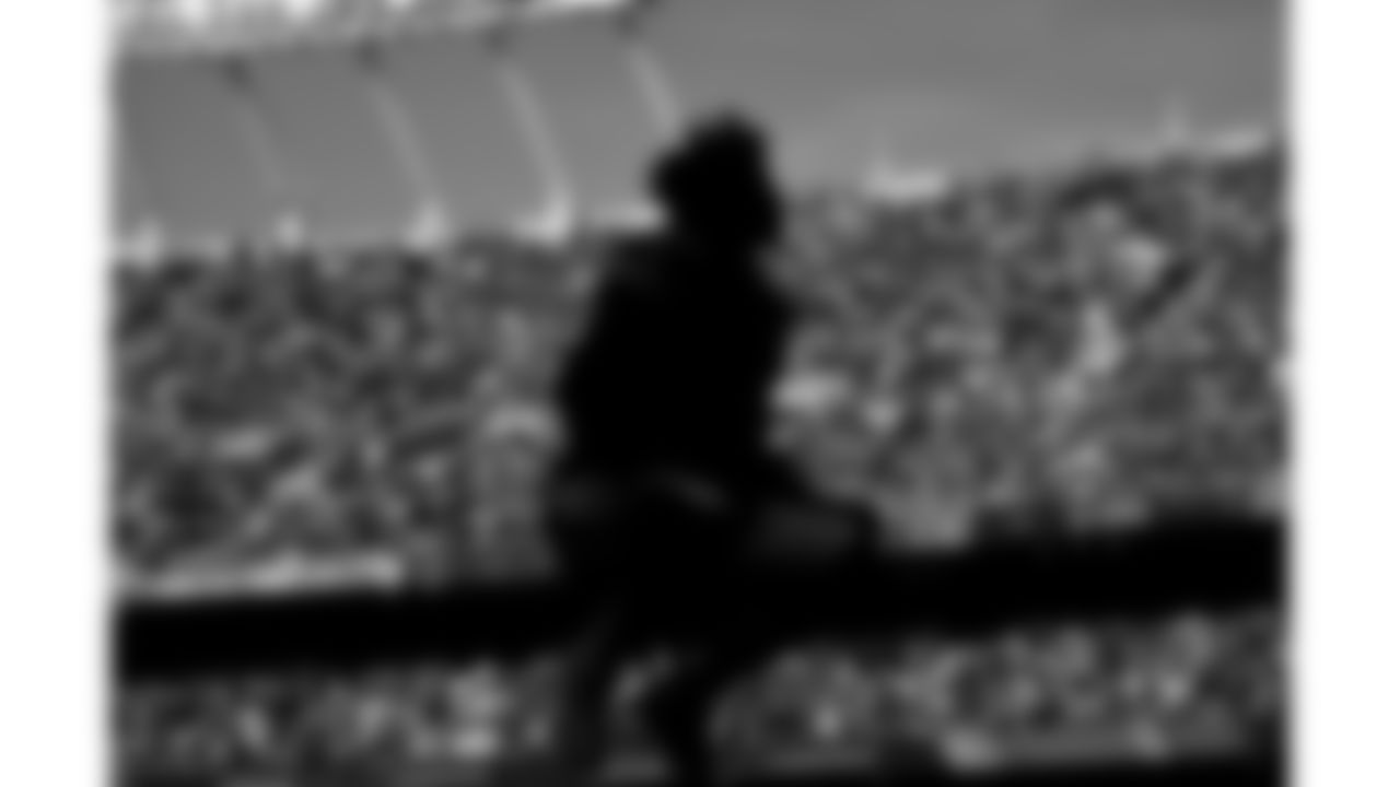 Kansas City Chiefs quarterback Patrick Mahomes (15) leaps prior to the Week 13 NFL game against the Las Vegas Raiders on Friday, November 29, 2024.