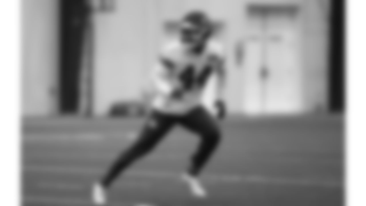 Kansas City Chiefs safety Tanner McCalister (44) during a week 18 practice on Friday, January 2, 2026 in Kansas City, MO.