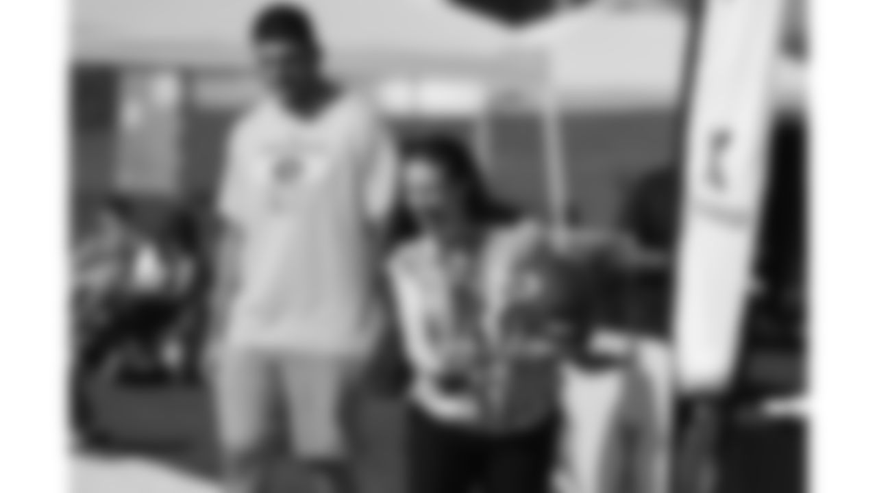 Kansas City Chiefs defensive end George Karlaftis (56) held a youth football camp for military children at Fort Leavenworth, Kansas on Monday, July 14, 2025.