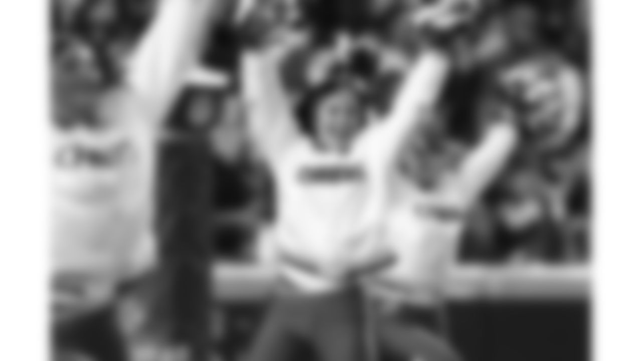 Kansas City Chiefs Cheerleaders perform during a week 14 NFL Football game against the Houston Texans on Sunday, December 7, 2025 in Kansas City, MO.