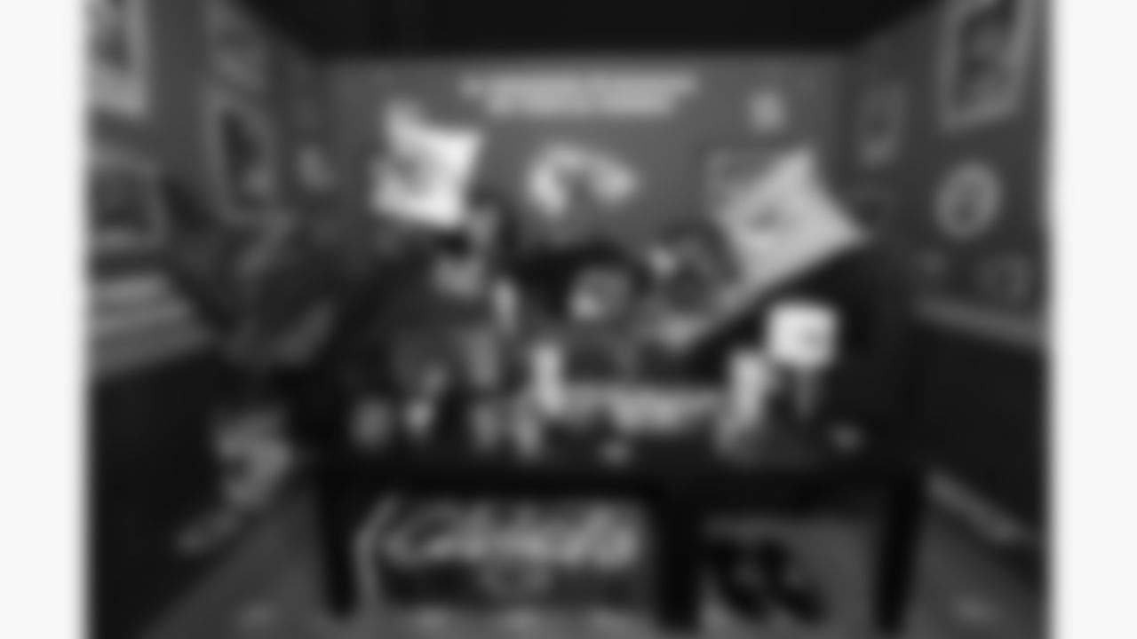 Chiefs fans take part in the Kansas City Chiefs Experience photo set in Mexico City, Mexico, September 4, 2025.