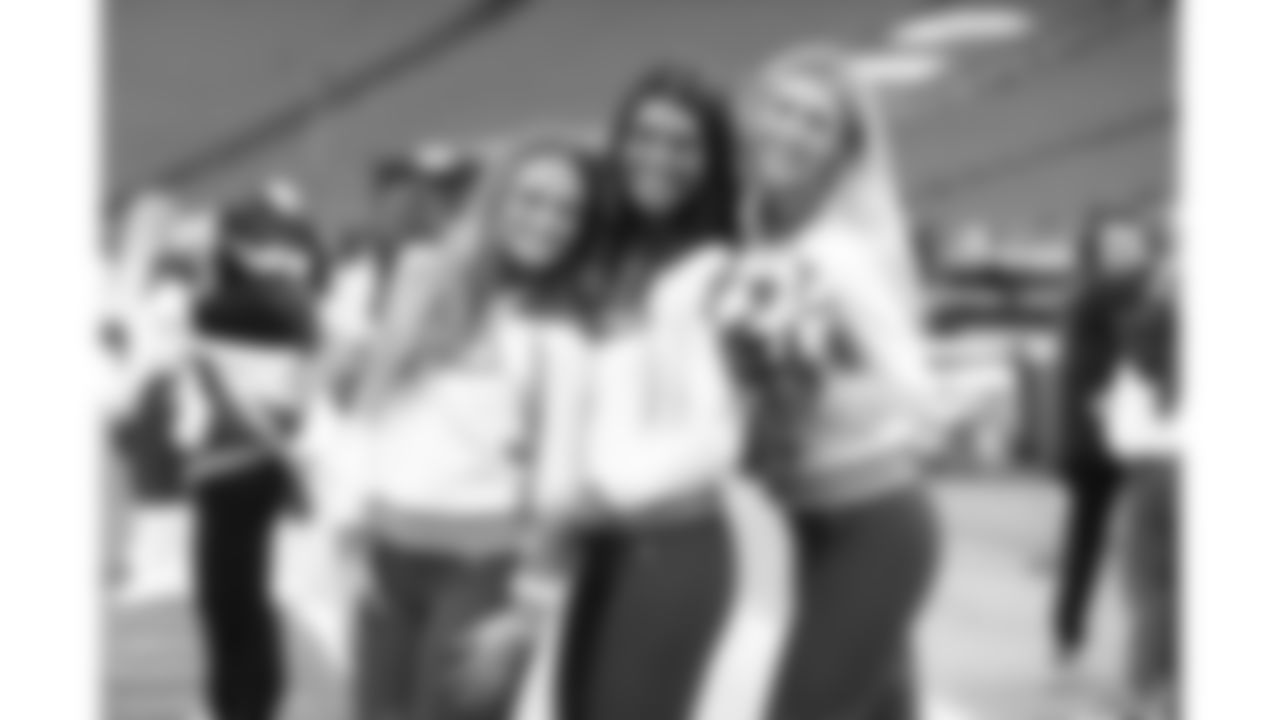 The Kansas City Chiefs Cheerleaders and Entertainment teams prior to a week 17 NFL Football game against the Denver Broncos on December 25, 2025 in Kansas City, MO.