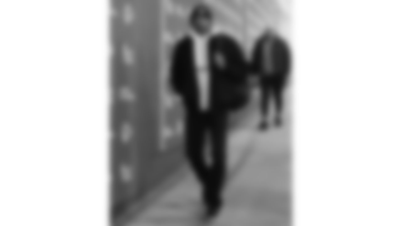 Kansas City Chiefs Running Backs coach Todd Pinkston arrives prior to an NFL week 15 matchup against the Los Angeles Chargers, Sunday December 14, 2025.