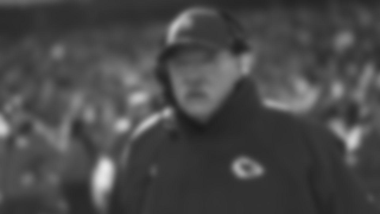 Kansas City Chiefs Head Coach Andy Reid looks on prior to an NFL week 15 matchup against the Los Angeles Chargers, Sunday December 14, 2025.