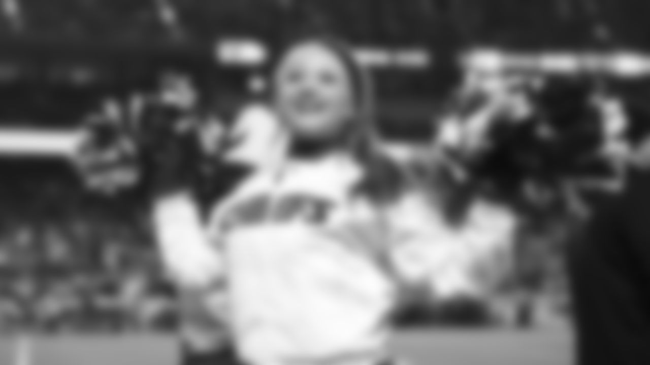 Kansas City Chiefs Cheerleaders perform during a week 14 NFL Football game against the Houston Texans on Sunday, December 7, 2025 in Kansas City, MO.