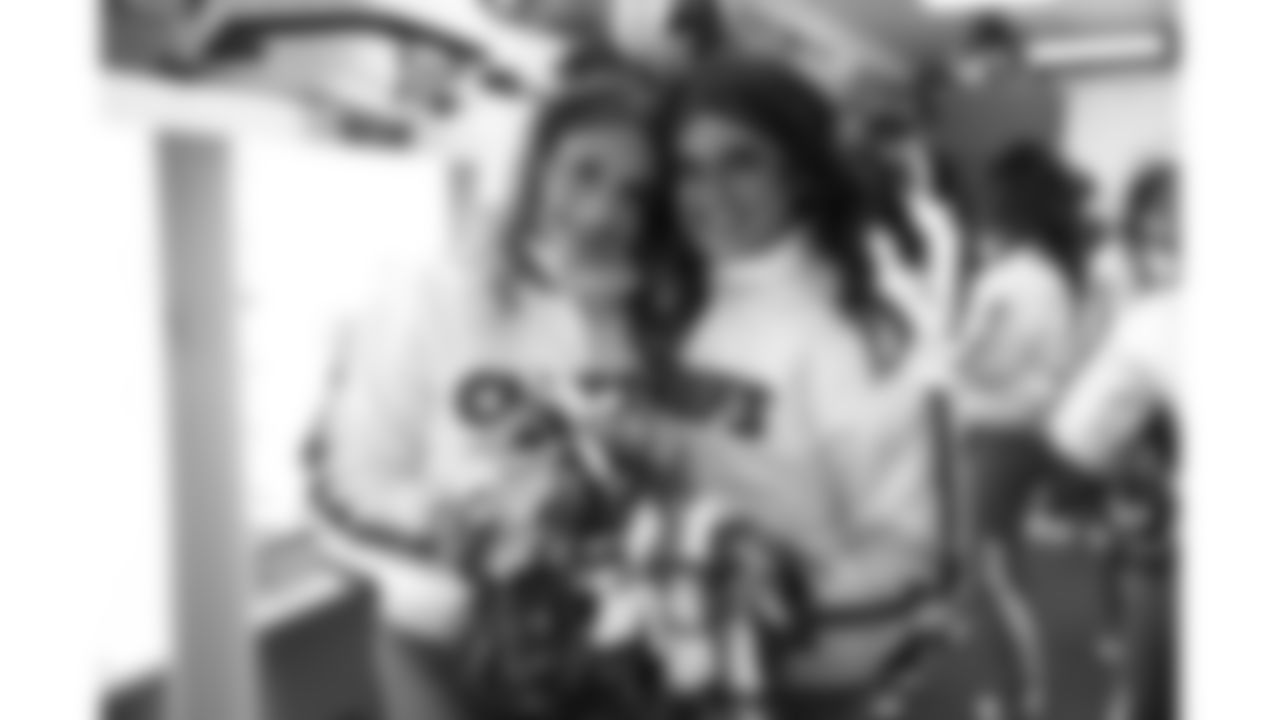 Kansas City Chiefs Cheerleaders in the locker room prior to a week 15 NFL Football game against the Los Angeles Chargers on Sunday, December 14, 2025 in Kansas City, MO.