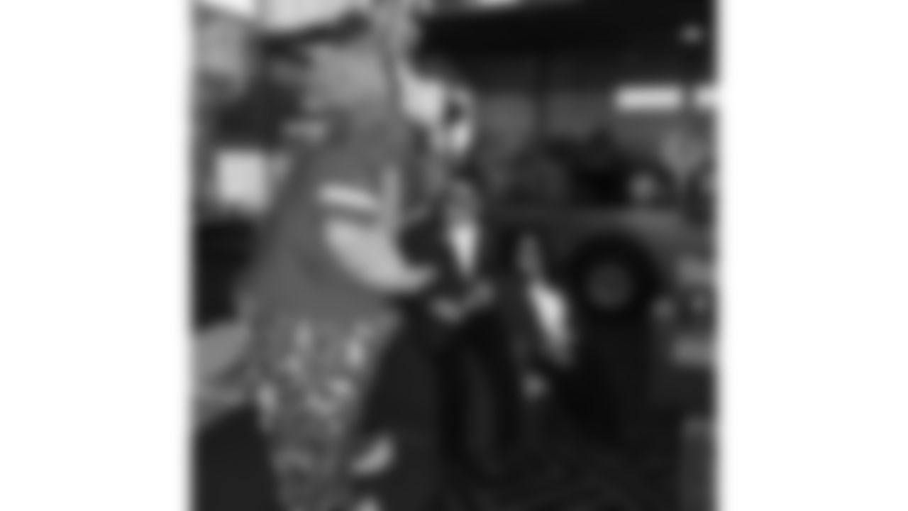 Red Coaters and KC Wolf at a tailgate prior to the week 7 NFL football game against the Las Vegas Raiders on Sunday, October 19, 2025 in Kansas City, MO.