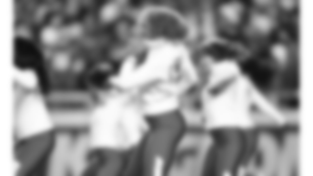 Kansas City Chiefs Cheerleaders perform during a week 14 NFL Football game against the Houston Texans on Sunday, December 7, 2025 in Kansas City, MO.