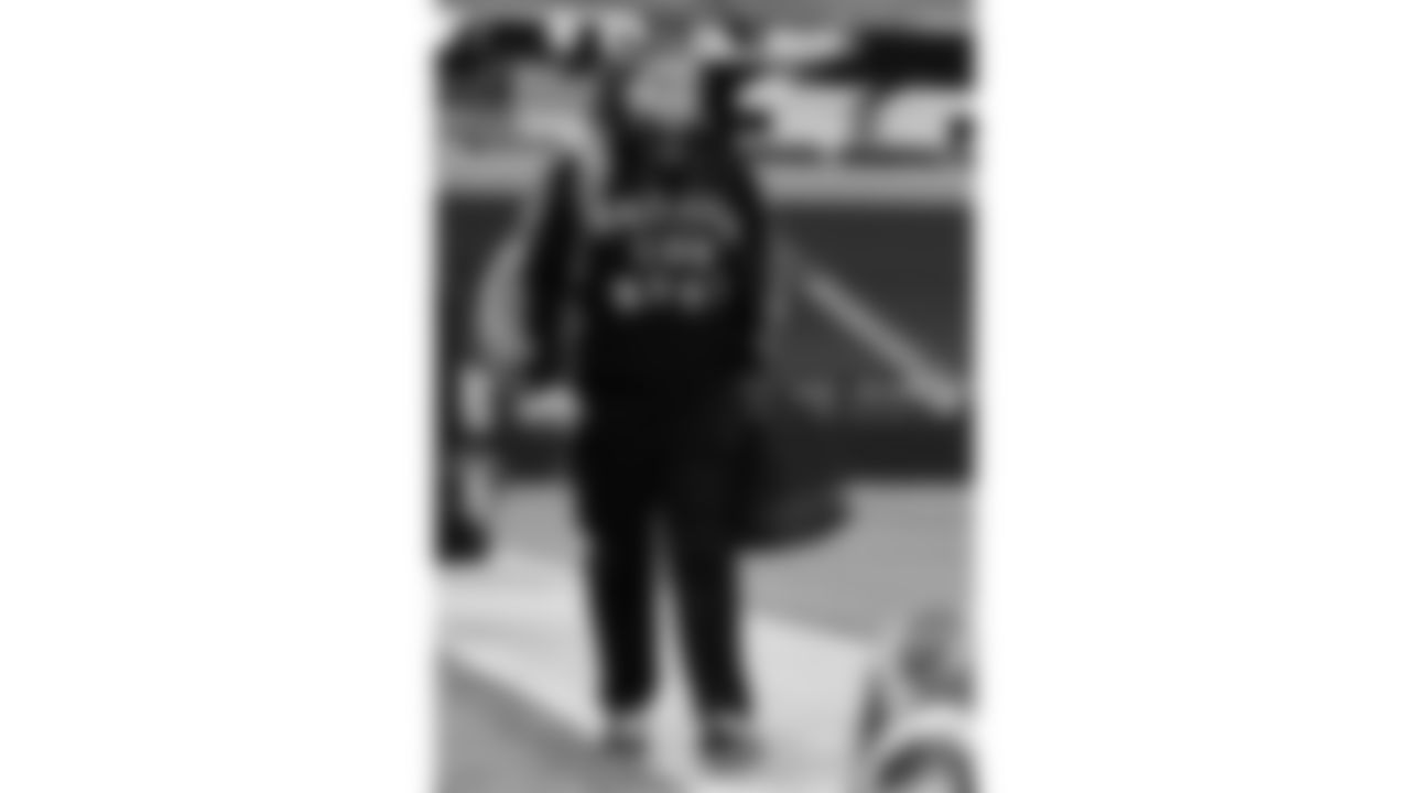 Kansas City Chiefs defensive end Ashton Gillotte (97) arrives at Allegiant Stadium for a week 18 NFL football game against the Las Vegas Raiders, Sunday, January 4, 2026 in Las Vegas, NV.