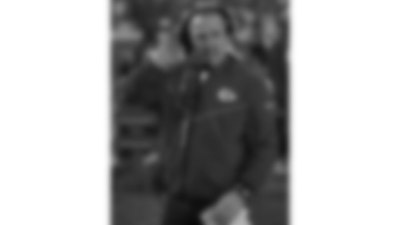 Kansas City Chiefs Defensive Coordinator Steve Spagnuolo looks on prior to an NFL week 17 matchup against the Denver Broncos, Thursday, December 25, 2025.