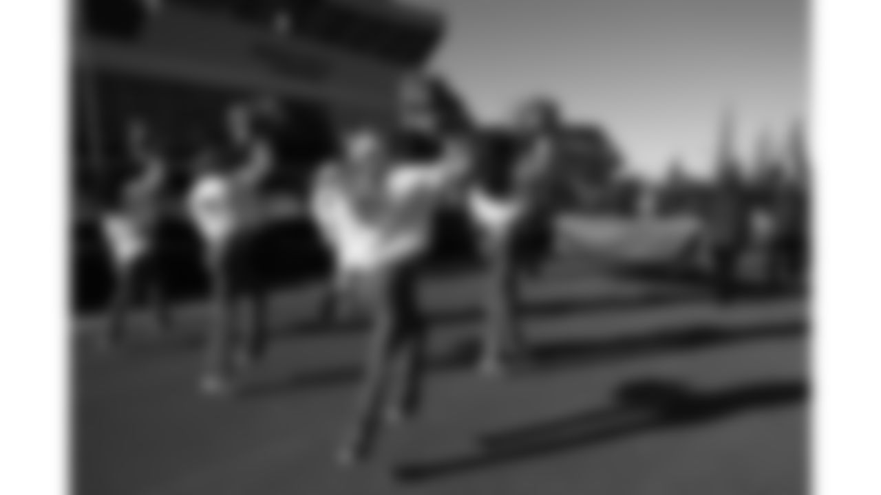 Kansas City Chiefs Cheerleaders prior to a week 15 NFL Football game against the Los Angeles Chargers on Sunday, December 14, 2025 in Kansas City, MO.