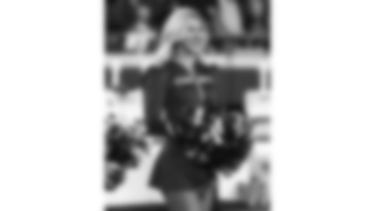 The Kansas City Chiefs Cheerleaders and Entertainment teams prior to a week 17 NFL Football game against the Denver Broncos on December 25, 2025 in Kansas City, MO.