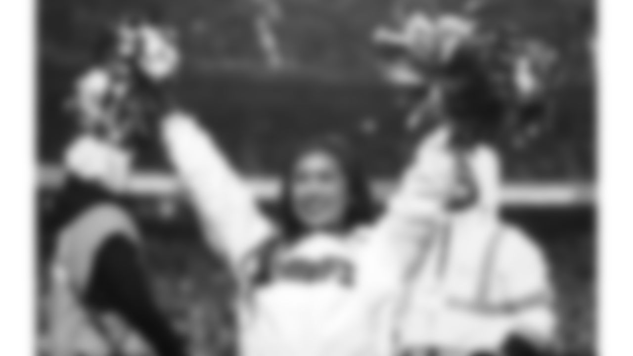 Kansas City Chiefs Cheerleaders perform during a week 14 NFL Football game against the Houston Texans on Sunday, December 7, 2025 in Kansas City, MO.