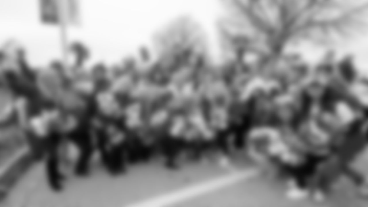 Kansas City Chiefs Alumni Cheerleaders in the pregame parade prior to a week 12 NFL Football game against the Indianapolis Colts on Sunday, November 23, 2025 in Kansas City, MO.