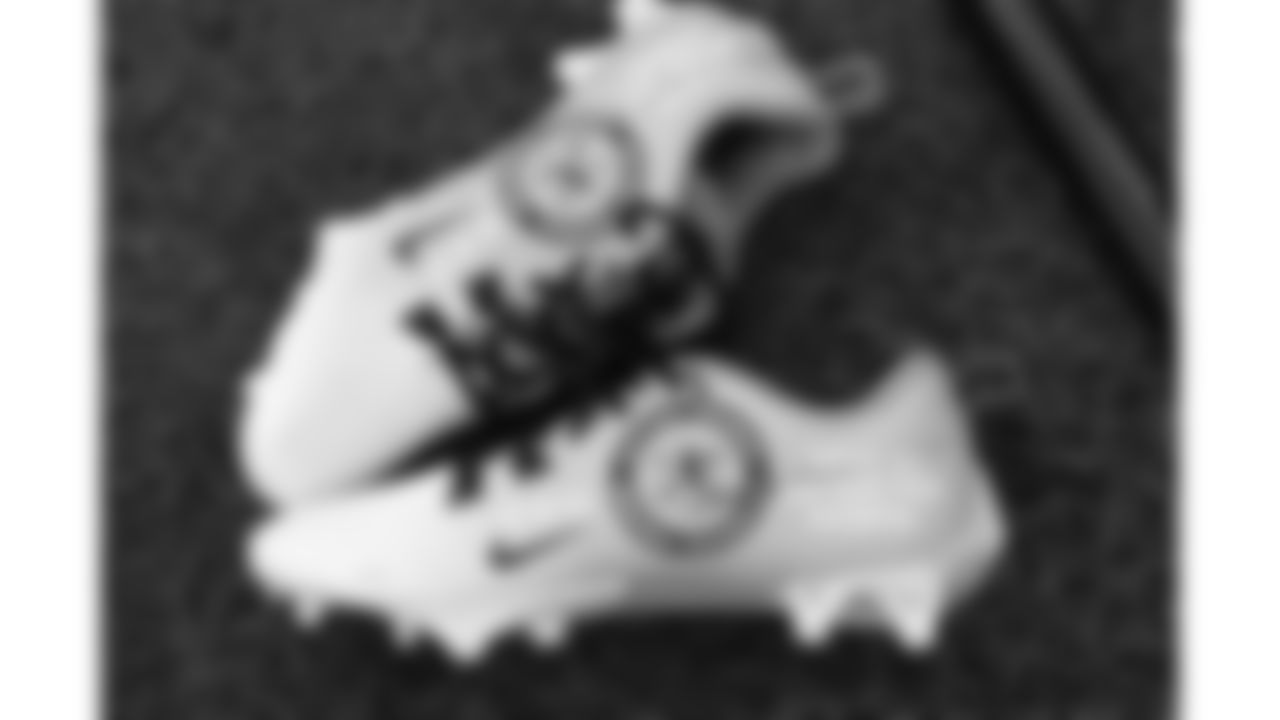 Kansas City Chiefs players participate in My Cause My Cleats for a week 12 NFL football game against the Indianapolis Colts, Sunday, November 23, 2025 in Kansas City, MO.