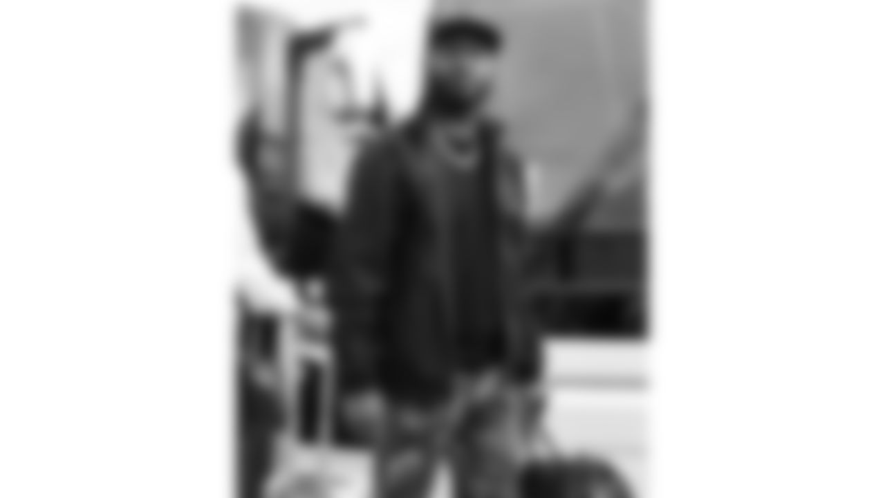 safety Mike Edwards (34) travels for a week 16 matchup with the Tennessee Titans Saturday December 20, 2025.