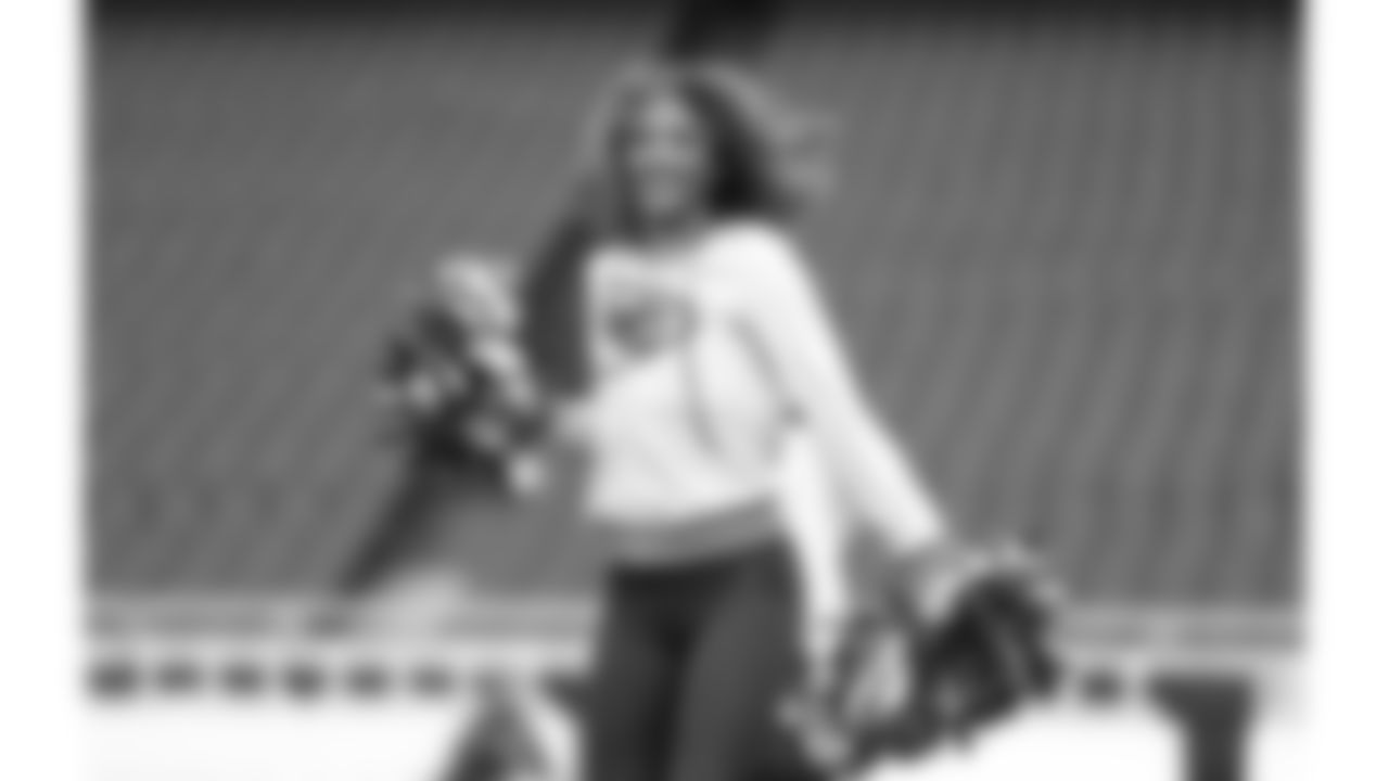 The Kansas City Chiefs Cheerleaders and Entertainment teams prior to a week 17 NFL Football game against the Denver Broncos on December 25, 2025 in Kansas City, MO.