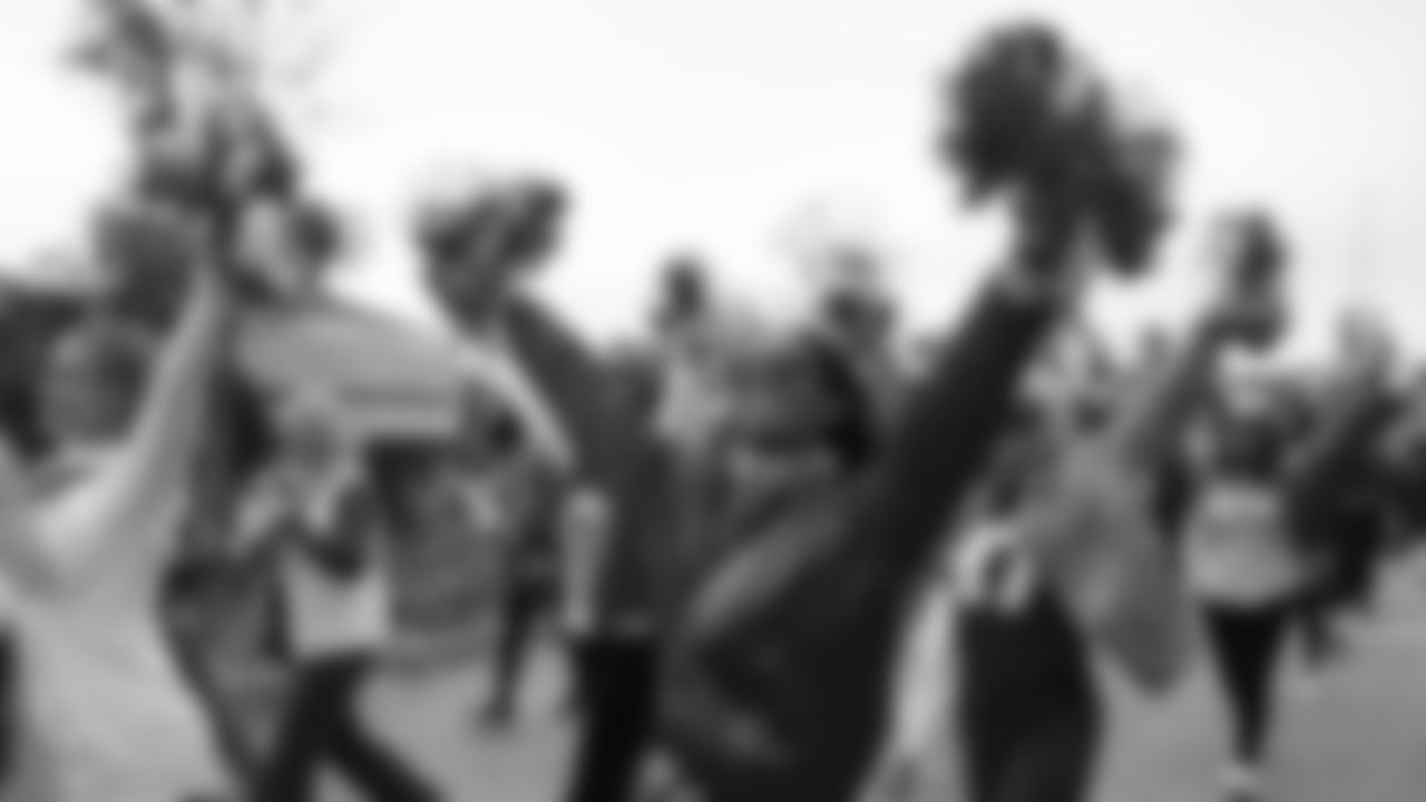 Kansas City Chiefs Alumni Cheerleaders in the pregame parade prior to a week 12 NFL Football game against the Indianapolis Colts on Sunday, November 23, 2025 in Kansas City, MO.