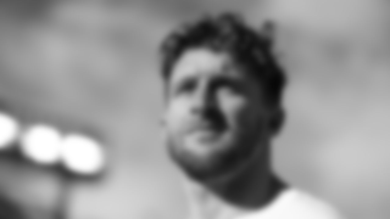 Kansas City Chiefs linebacker Jack Cochrane (43) looks on prior to a week 16 NFL Football game against the Tennessee Titans on Sunday, December 21, 2025 in Nashville, Tennessee.