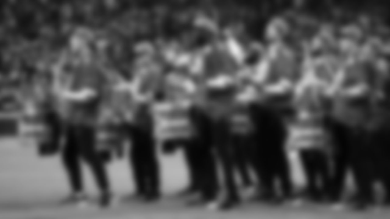 Rumble before a week 8 NFL football game against the Washington Commanders, Monday, October 27, 2025, in Kansas City, MO.