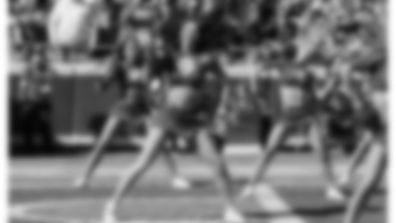 Kansas City Chiefs Cheerleaders perform during a week 7 NFL Football game against the Las Vegas Raiders on Sunday, October 19, 2025.